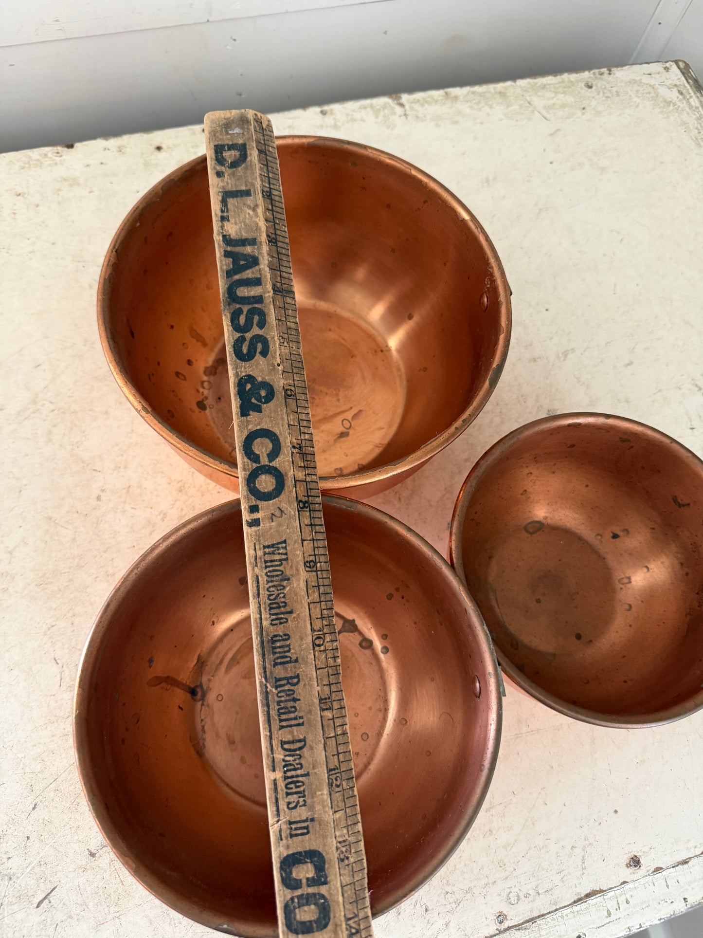 Copper Mixing Bowl Set (not sure if they are plated or solid)