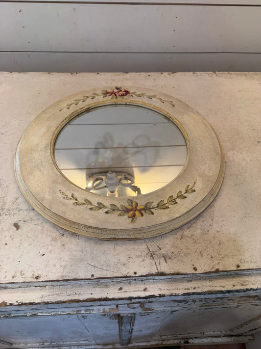 Cottage Style Round Mirror - Will Get Dark Wax