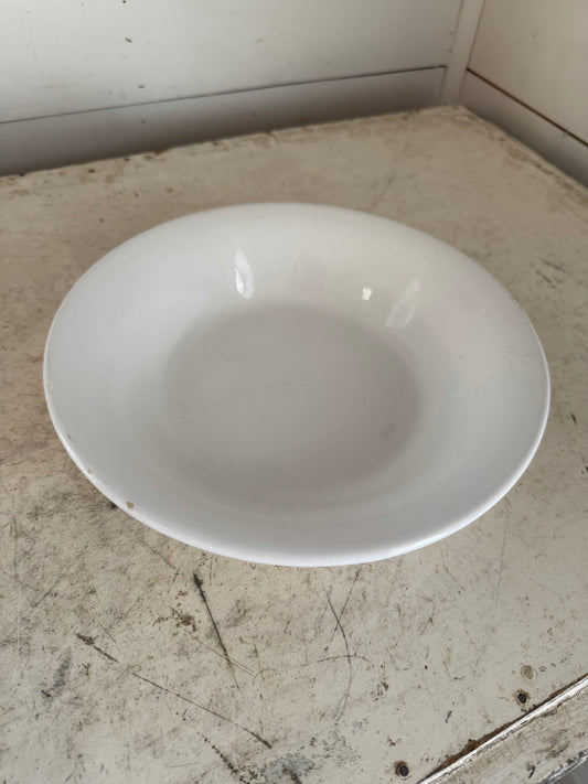 White Italian Pottery Barn Serving Bowl as is