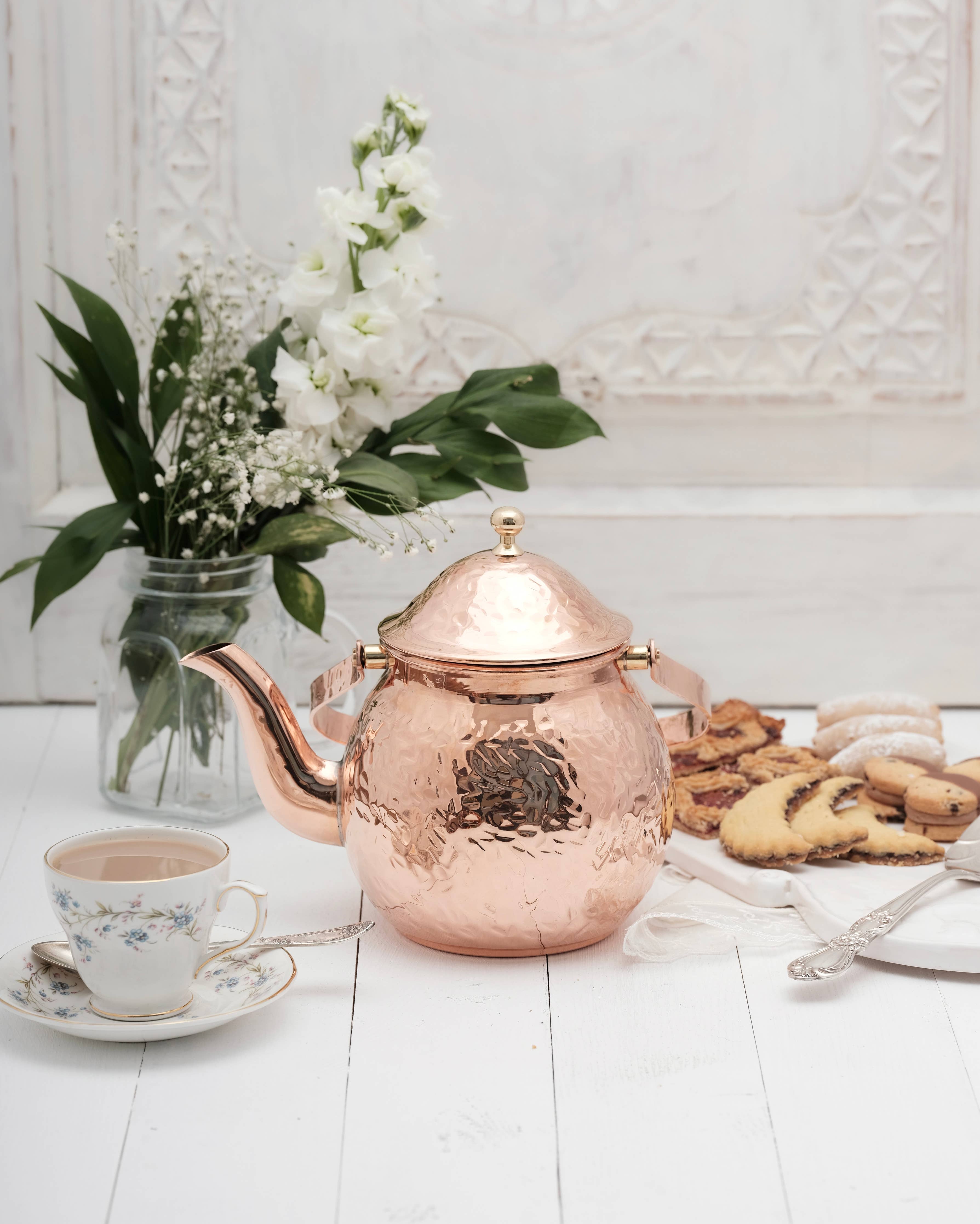Coppermill Kitchen Vintage Inspired Hand Hammered Teapot - copper