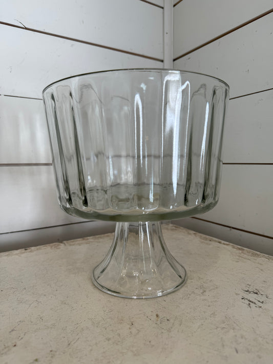 Vintage fluted trifle dish