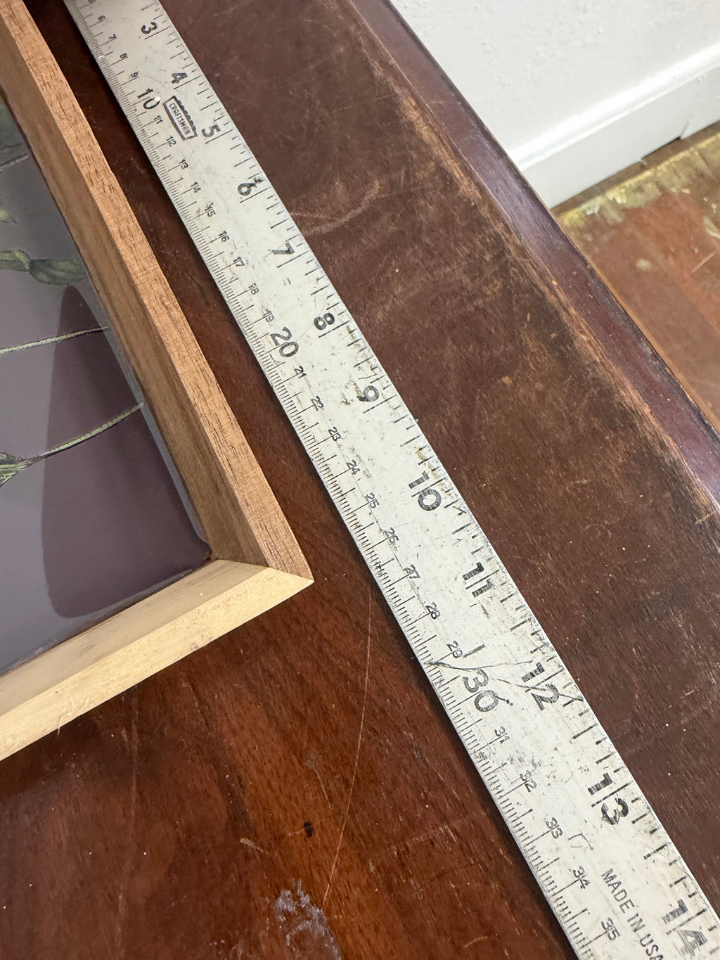 Floral Wood tray - sealed with food safe resin