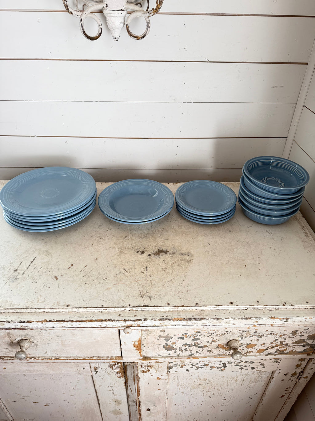 Fiestaware Dishes in Periwinkle Blue