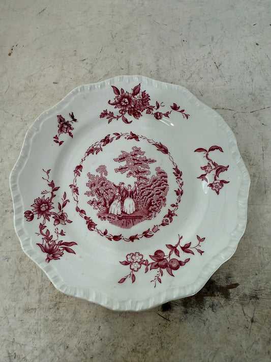 Mason‘s ironstone pink and white dessert plate