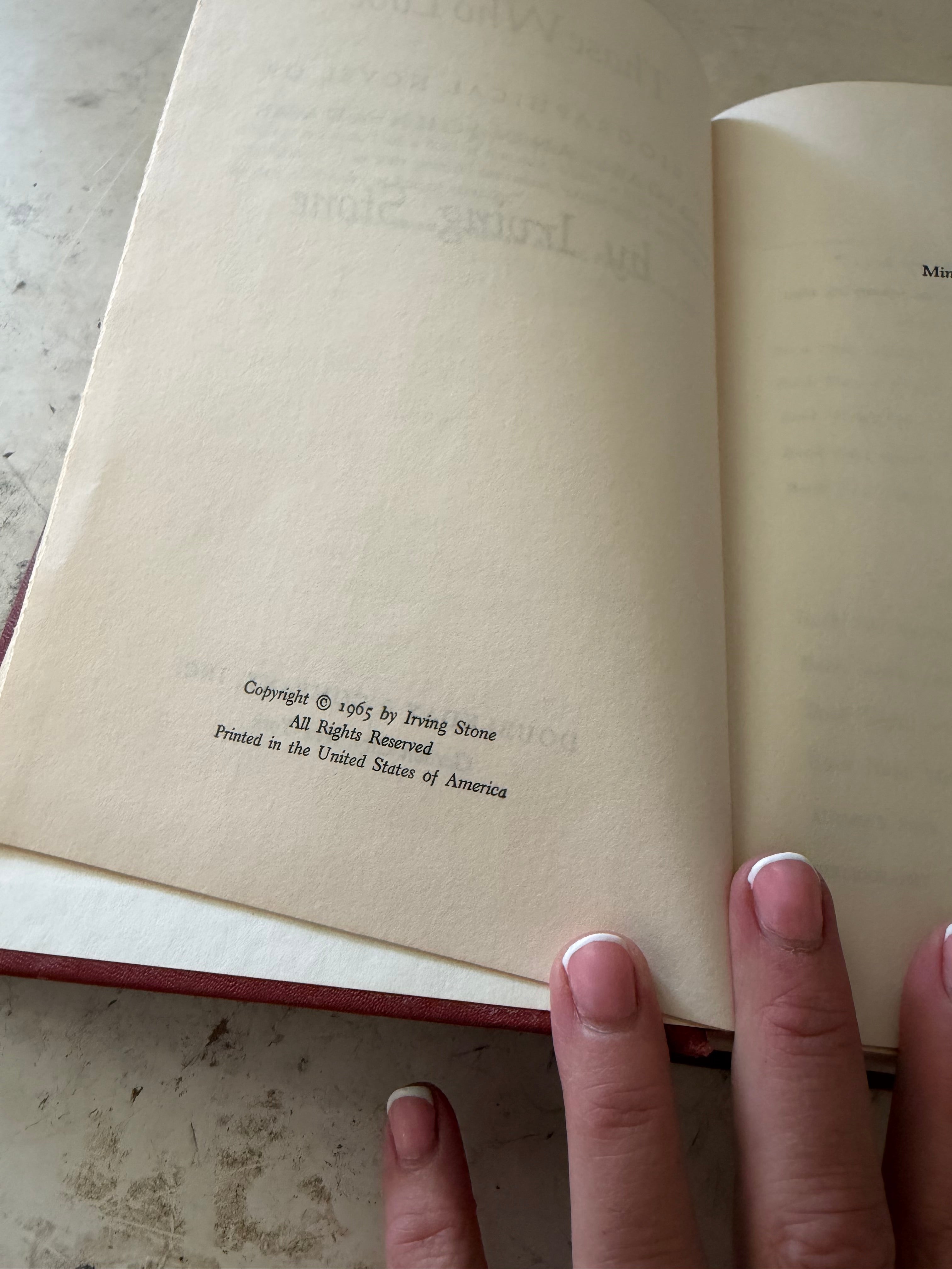 1965 Those Who Love by Irving Stone