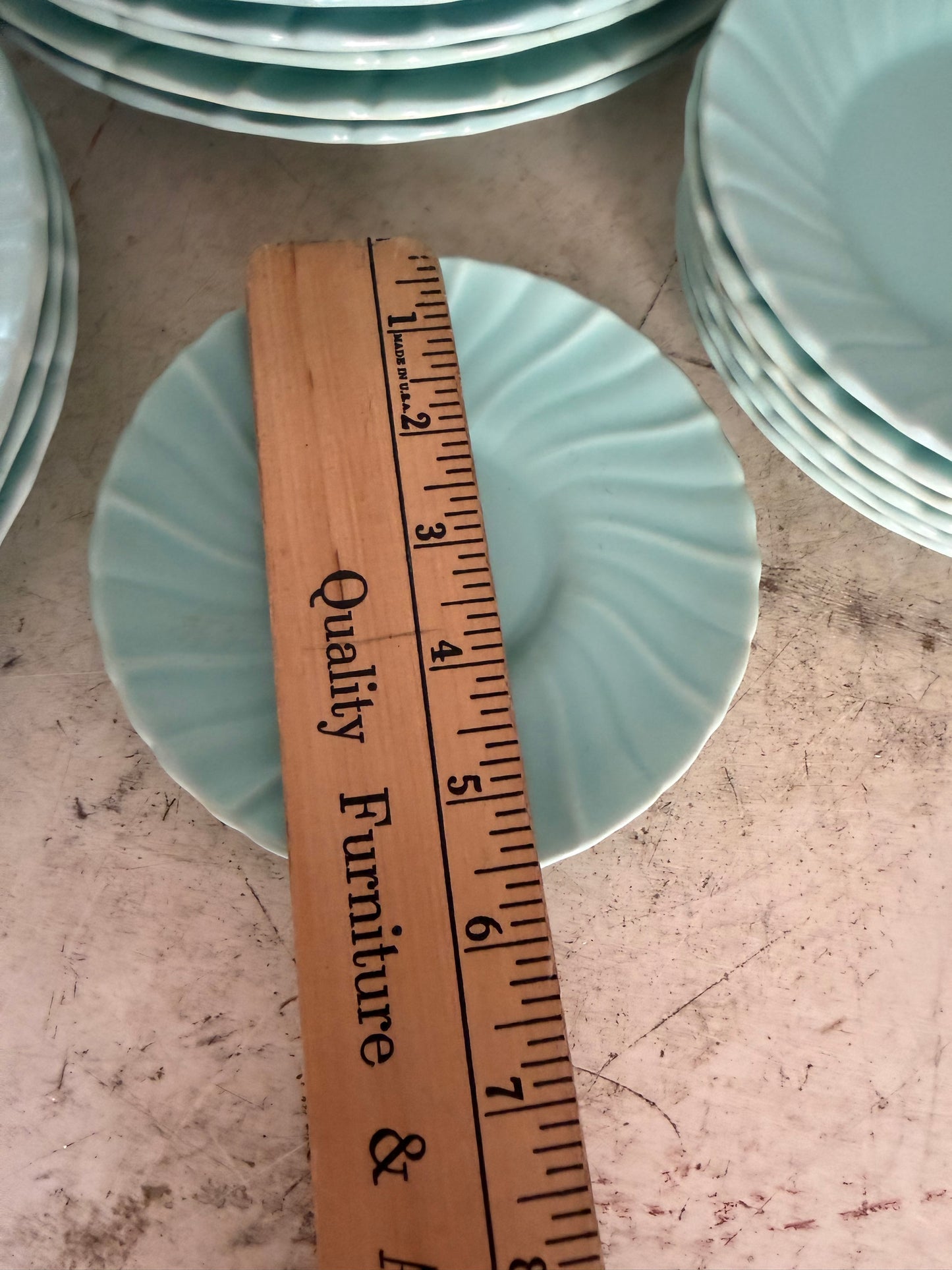 Franciscan Coronado Swirl dinnerware in the Aqua Matte color - sold individually