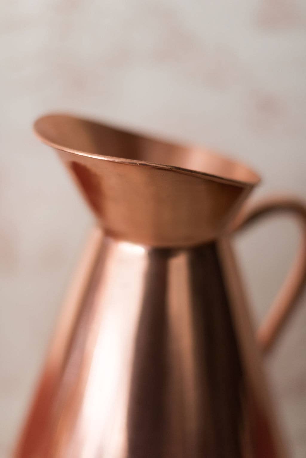 Large Solid Copper Heirloom Vase Pitcher
