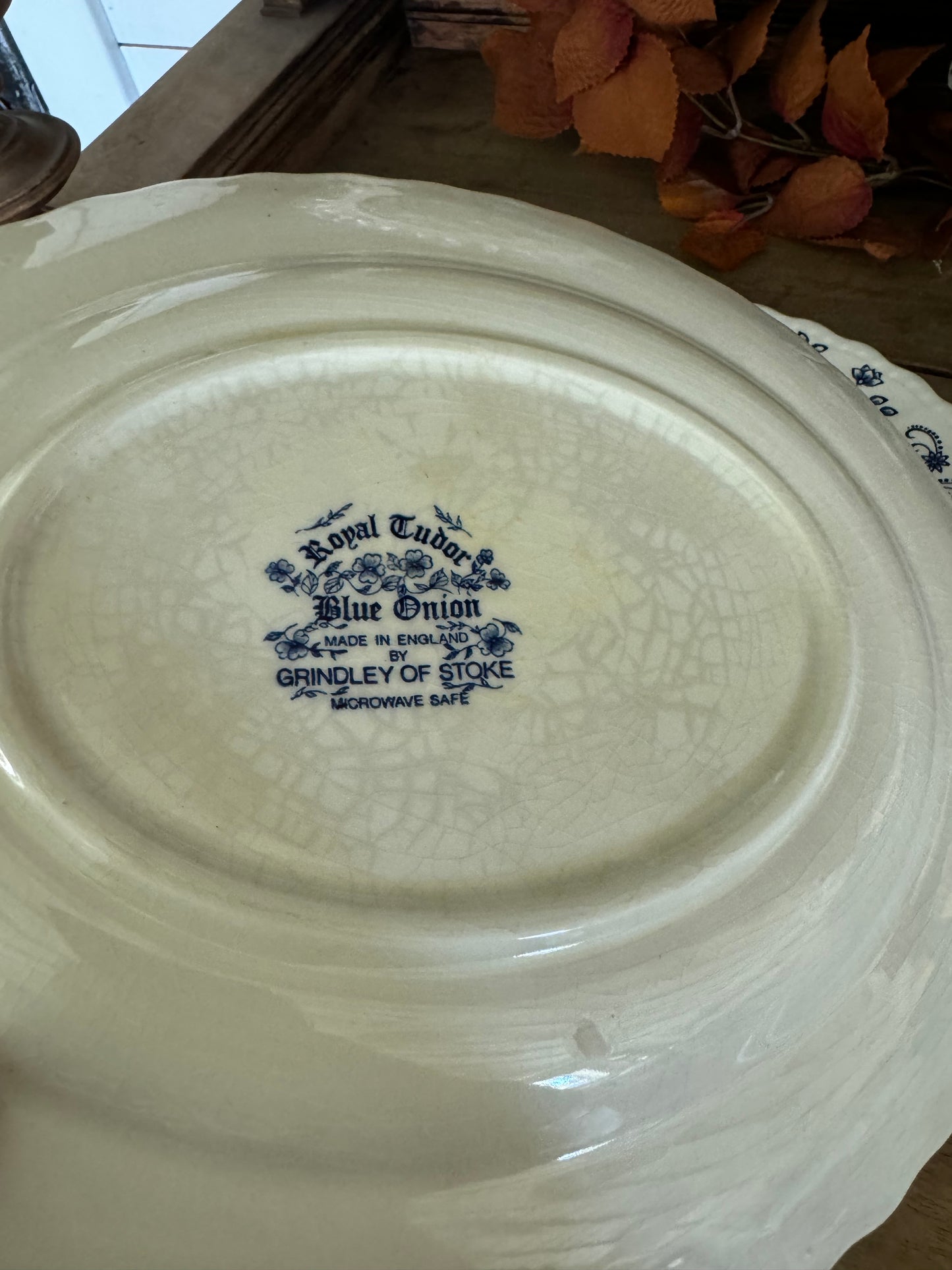 Royal Tudor Blue Onion Platter - sold individually