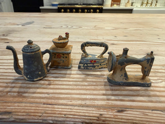 Vintage cast-iron salt and pepper shakers each set sold separately