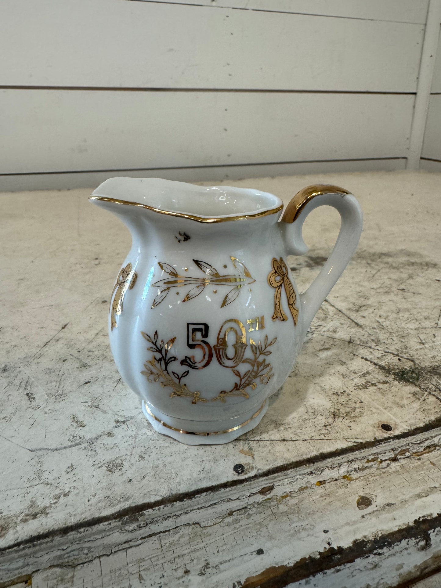 Lefton 50th wedding anniversary creamer