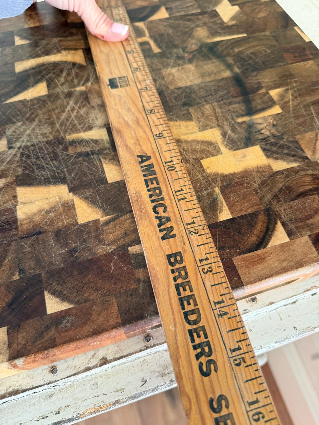Chunky Wood Grain and cutting board will get sanded and oiled
