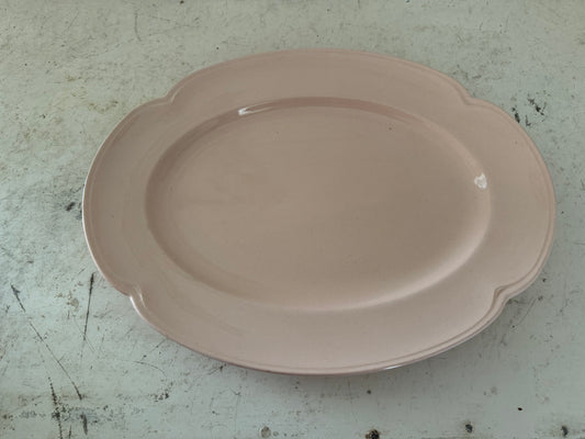 Johnson Brothers Serving Platter Rosedawn Scallop Edges Oval Pink