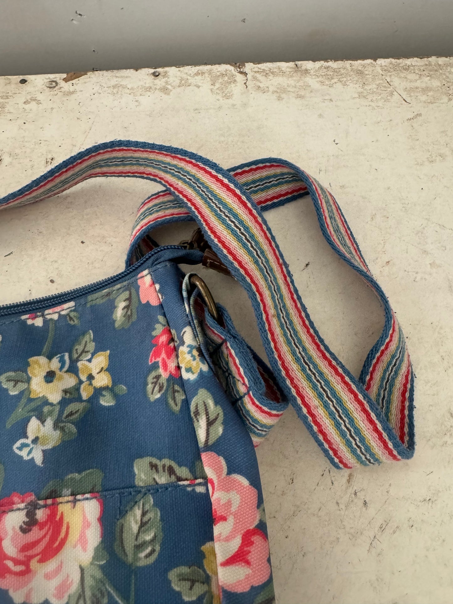 Floral Original Cath Kidston bag with Striped strap