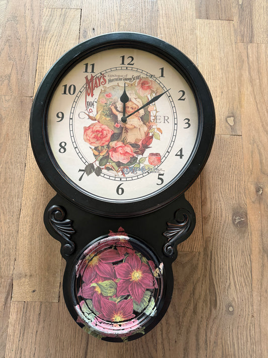 Vintage Inspired Wall clock 19.5”