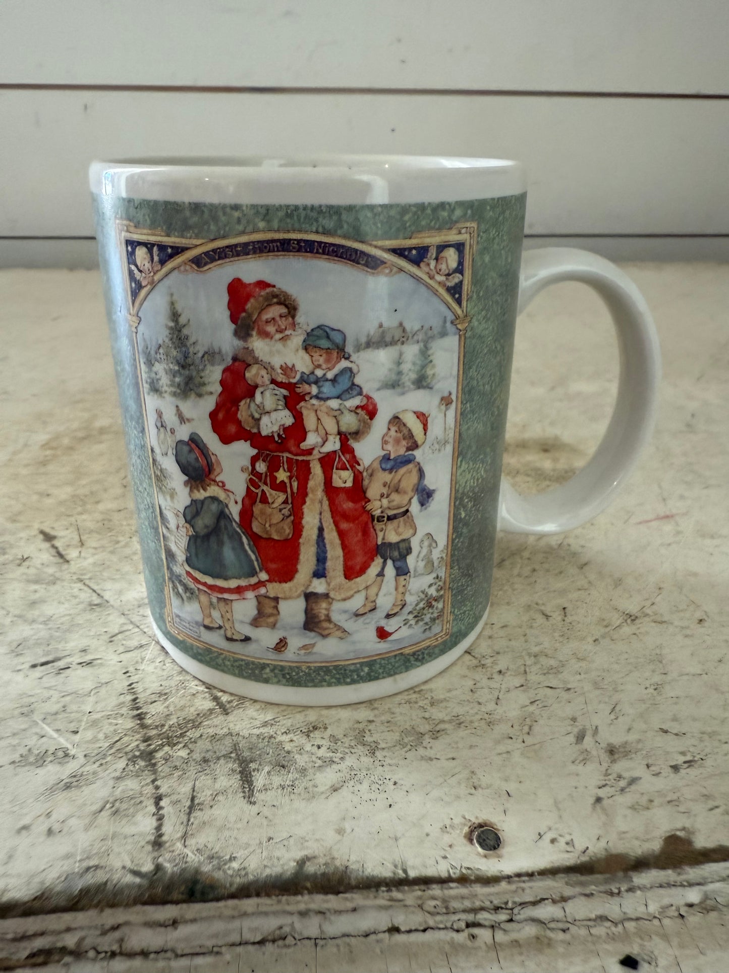 Vintage Betty Whittaker Santa mug made for JCPenney