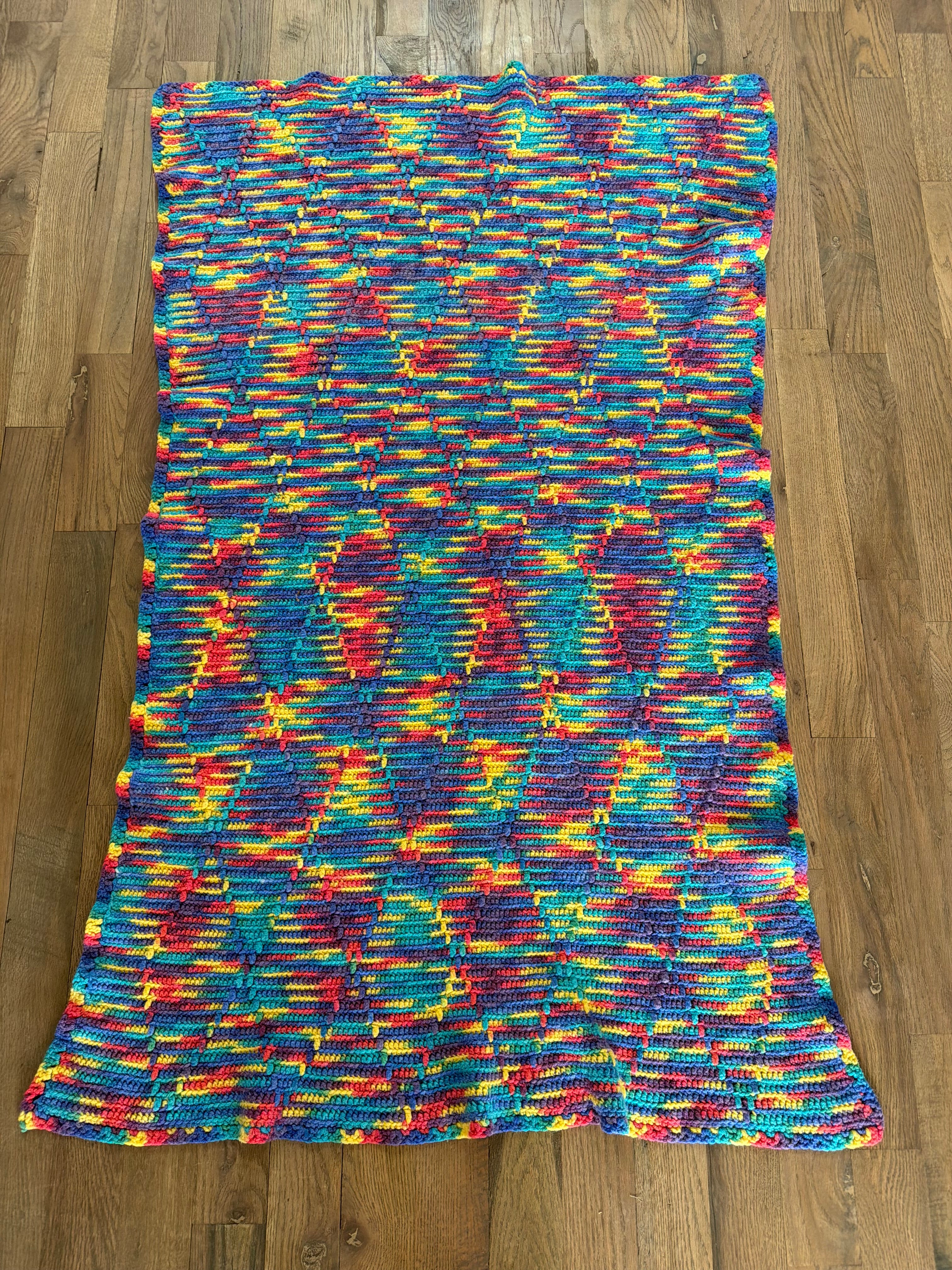 Rainbow Afghan - Lap Size