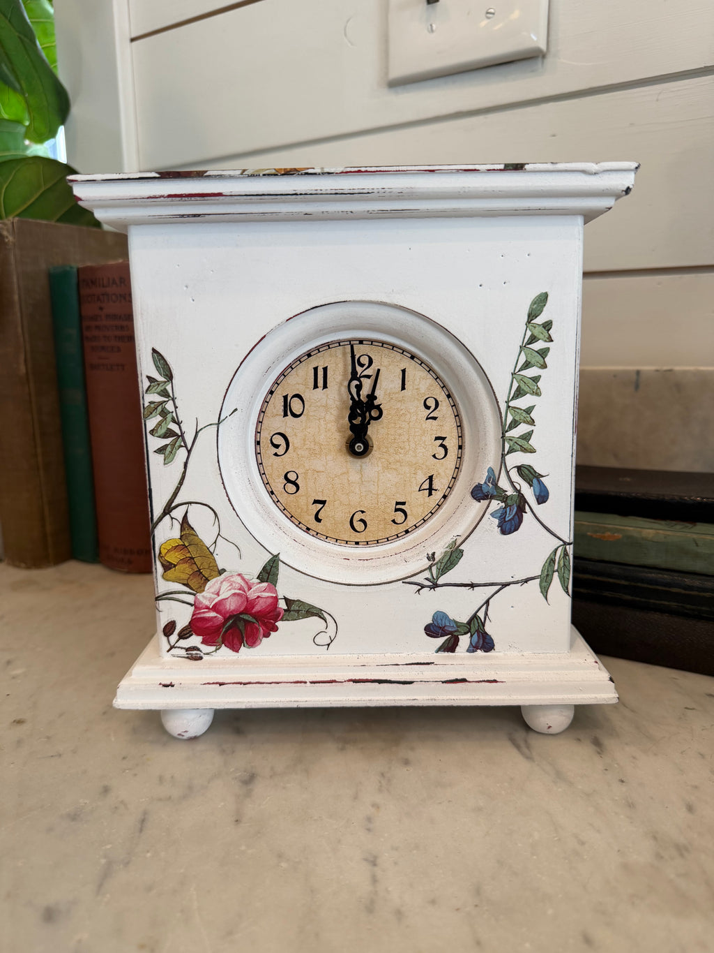 Floral Wood clock