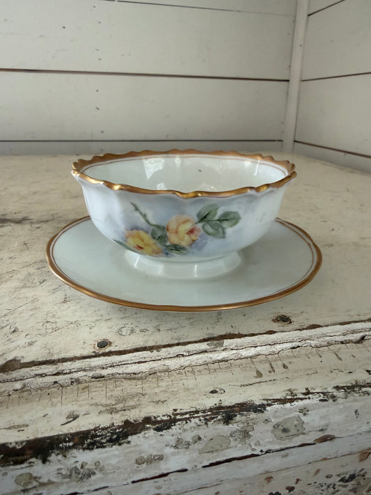 Vintage Austrian Sauce, Bowl with Plate