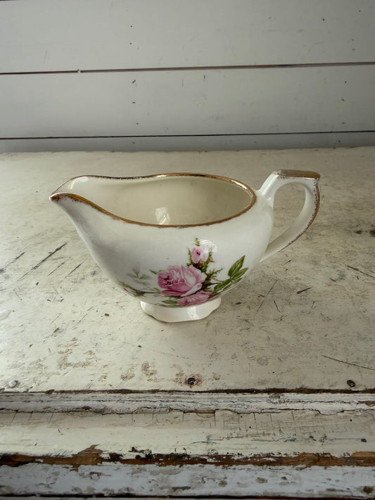 Vintage moss Rose Creamer