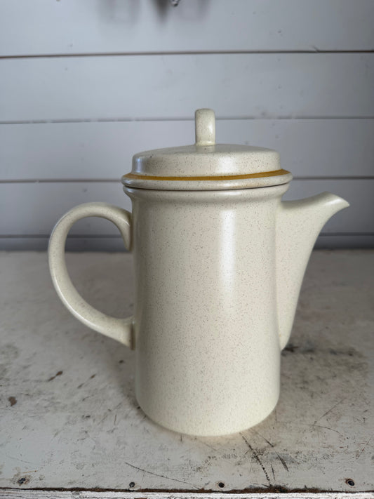 Vintage Hearthside Garden Festival Pitcher w/ Lid Stoneware Speckled Cream Color