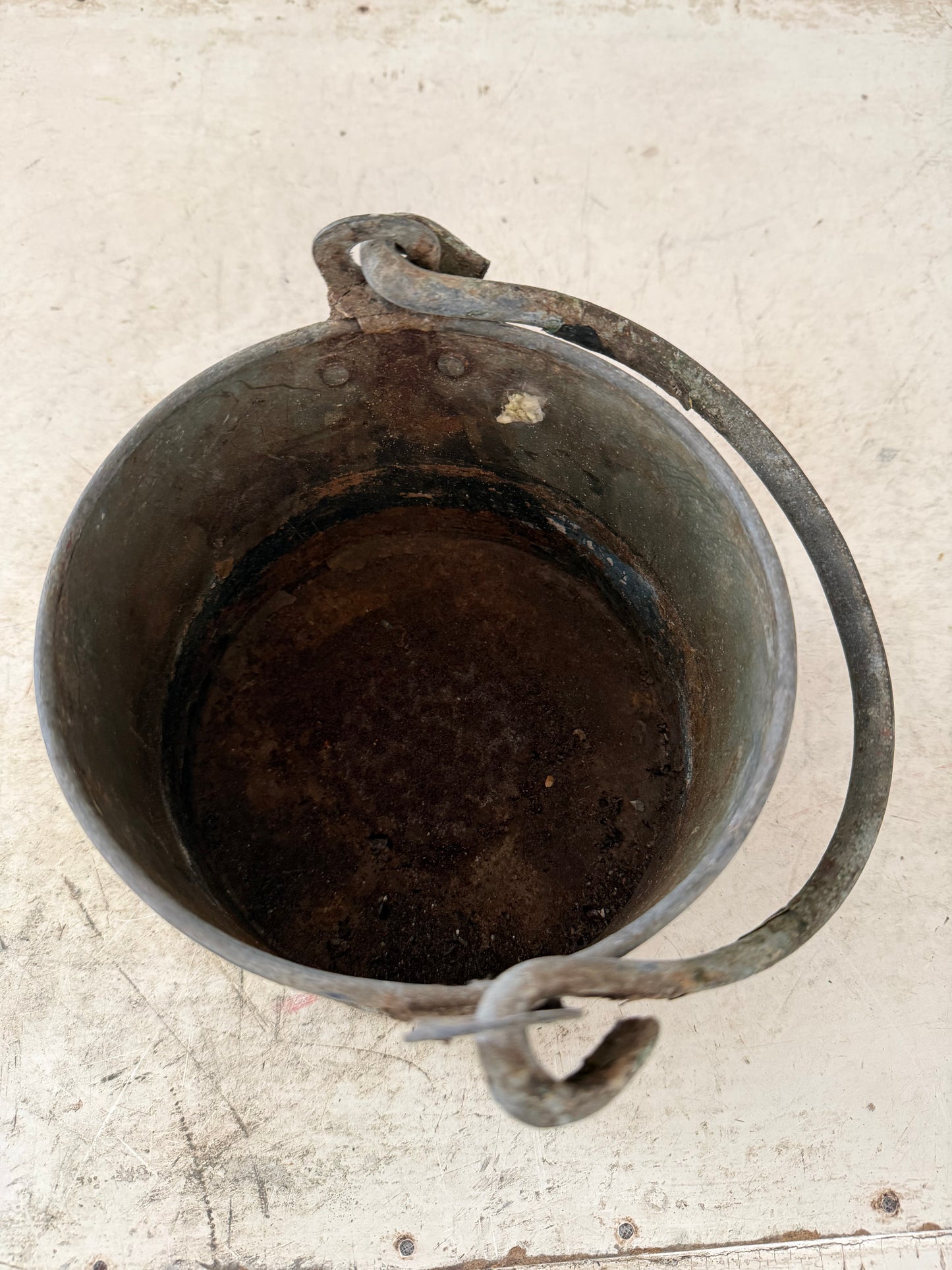 Antique French Paint Pail 6”