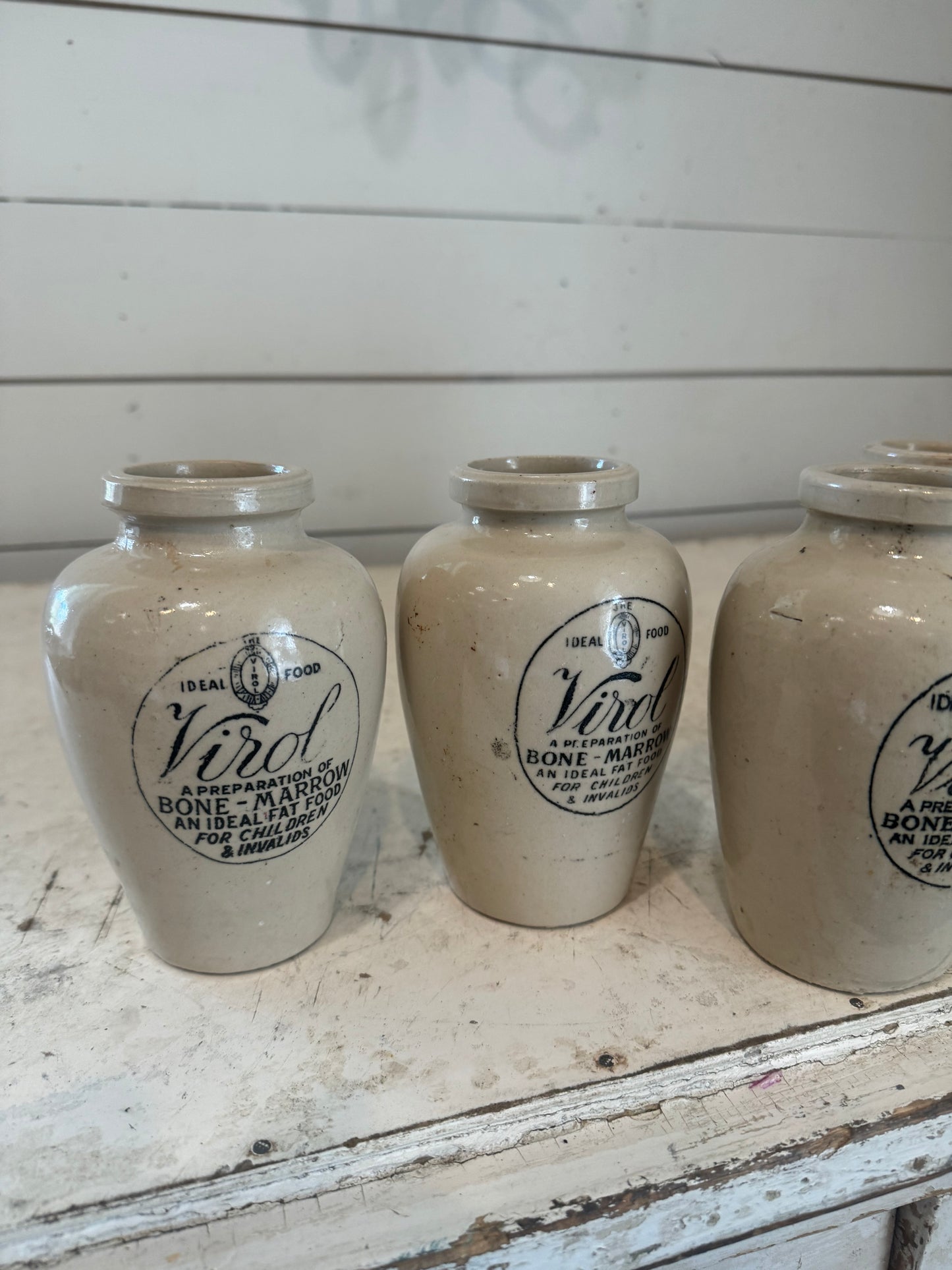 Large Antique Virol Bone Marrow Ironstone Jar Antique Ironstone advertisement jars English vintage stoneware English ironstone jars