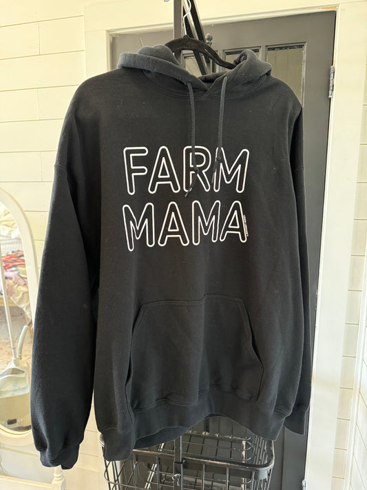 Black Farm Mama Hoodie X Large