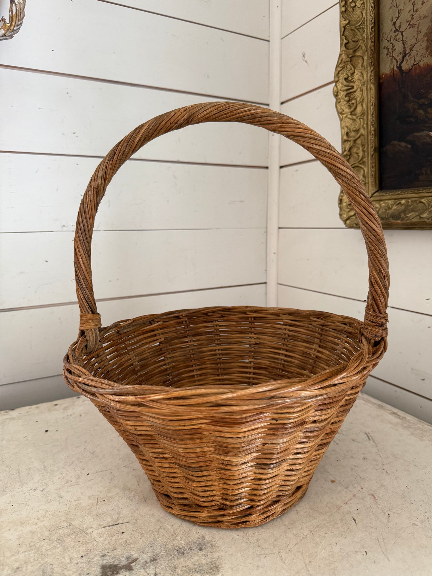 Wicker Harvest Basket