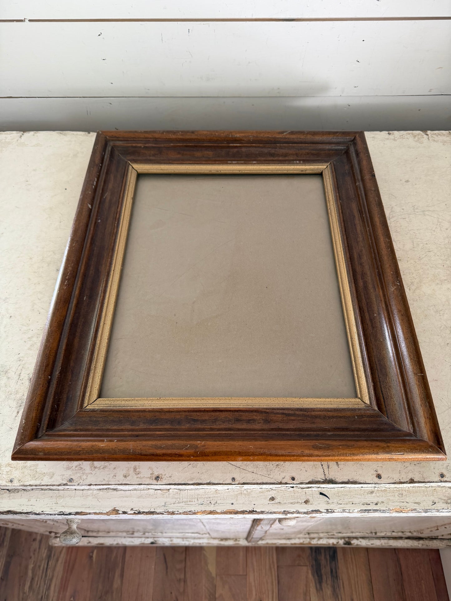 Vintage 14x11 Wood Frame - Will get makeover and print