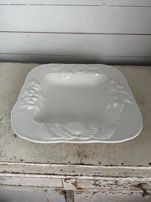Certified International Fruit Embossed 16” Serving Tray - Made in Italy