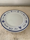 The‎ Cellar Whiteware French Blue Poulet 11.5” Dinner Plate Boeuf Escargot sold individually