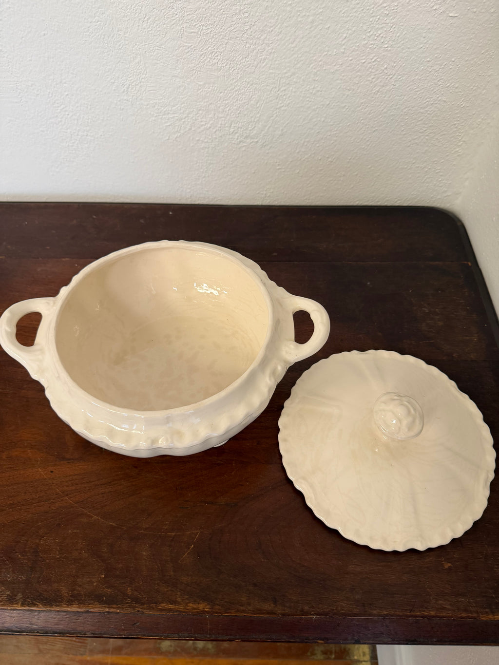 Vintage White Soup Tureen with Lid