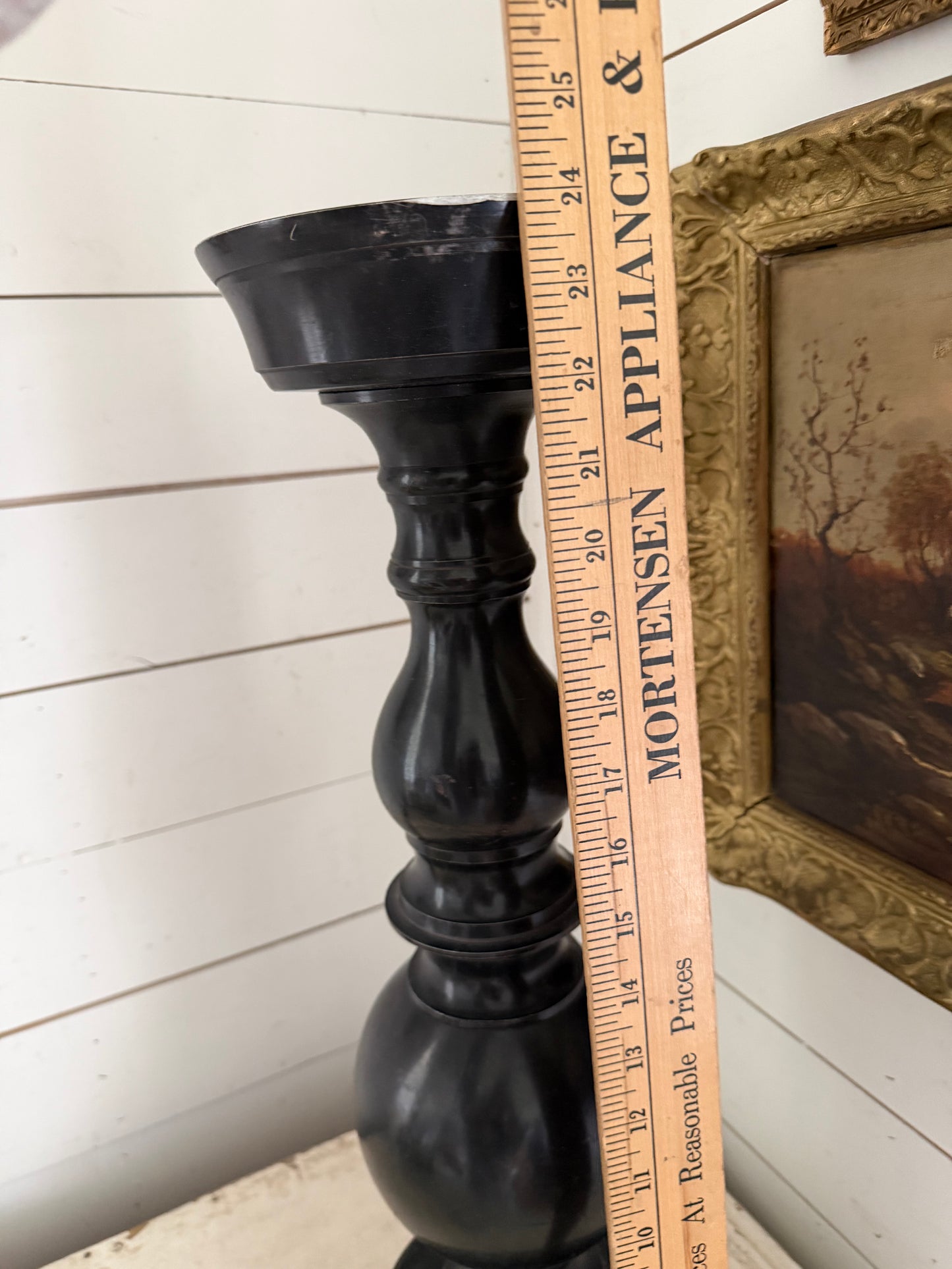 Large oversized metal candlestick will get makeover