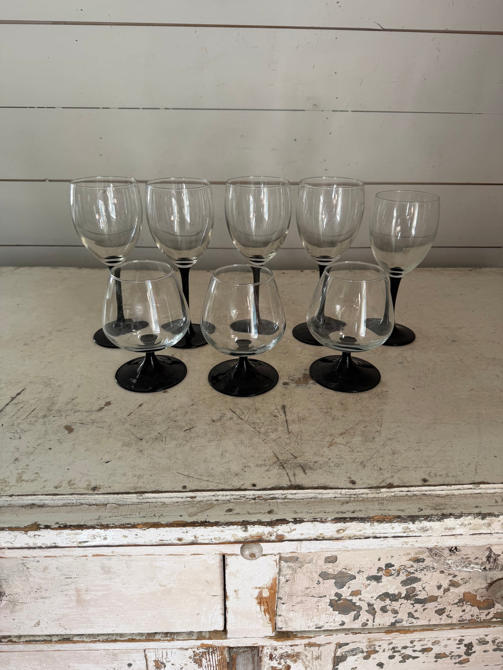 Vintage Luminarc Domino stemware glasses Sold Individually