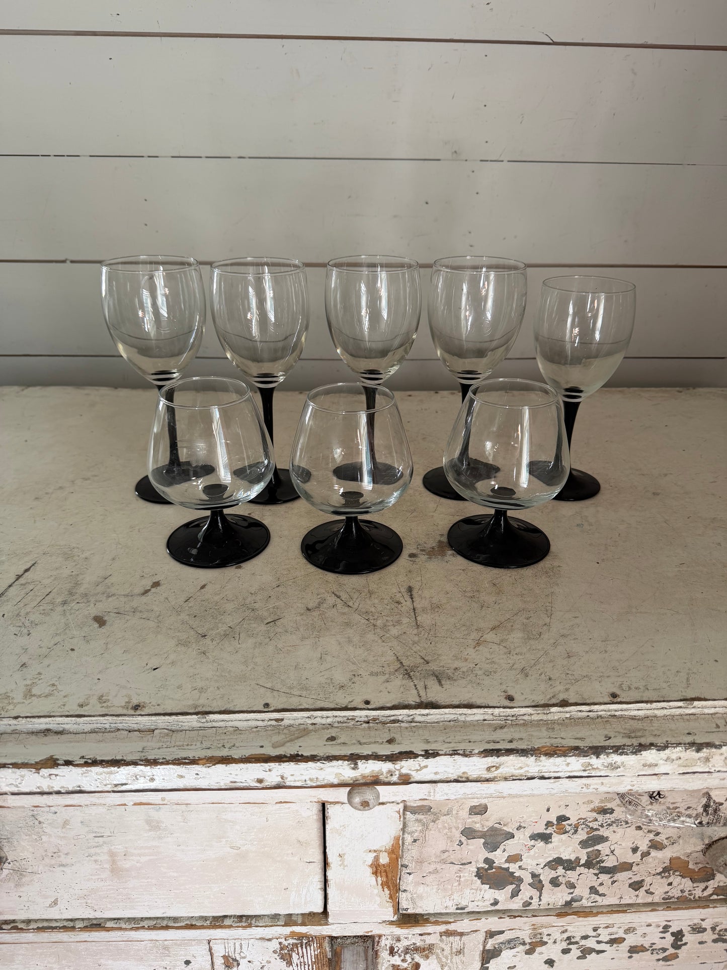 Vintage Luminarc Domino stemware glasses Sold Individually