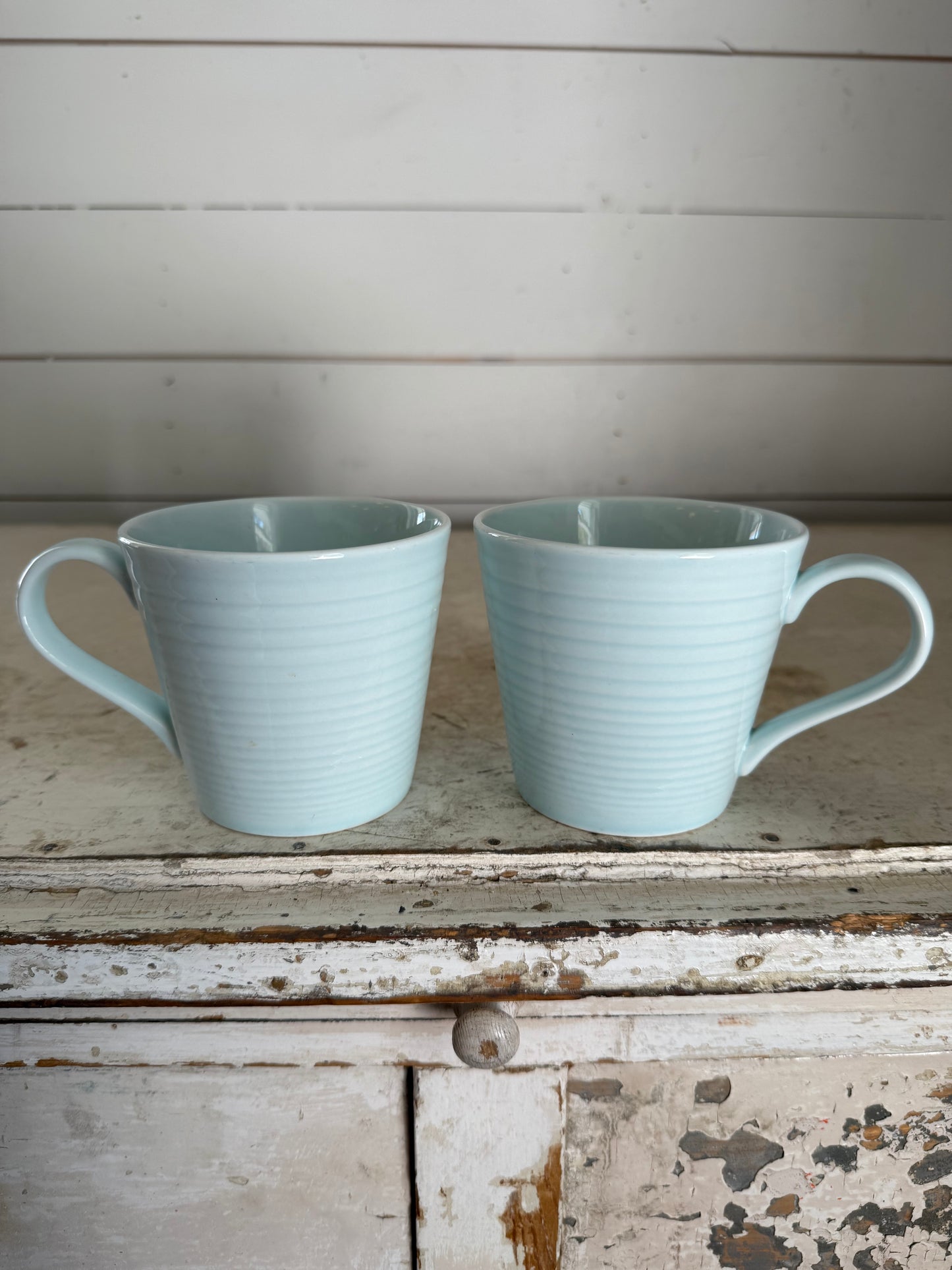 Royal Doulton Gordon Ramsay LIGHT BLUE MAZE 14oz Mug: Embossed Rings sold individually