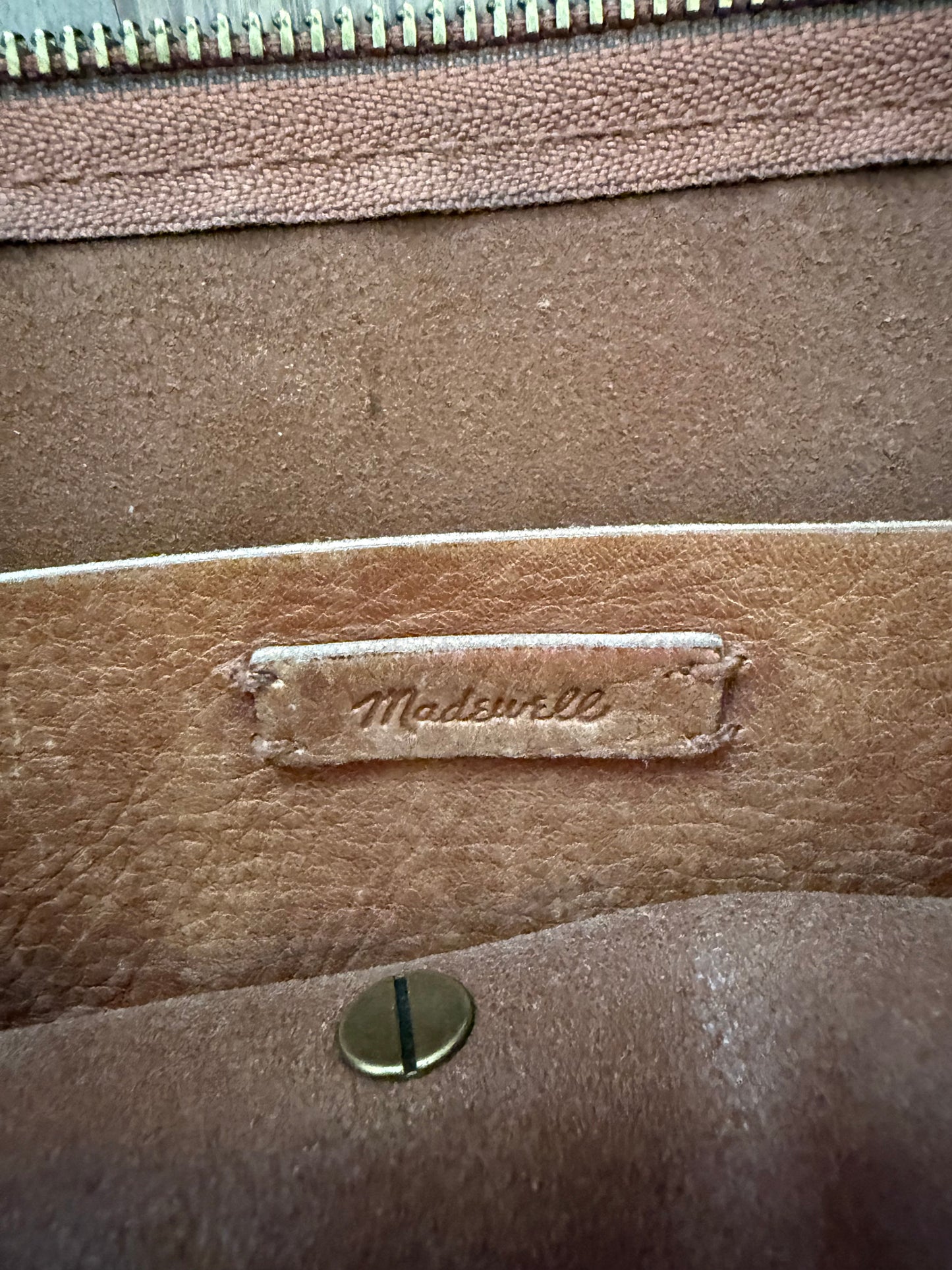 Madewell front pocket leather shoulder bag