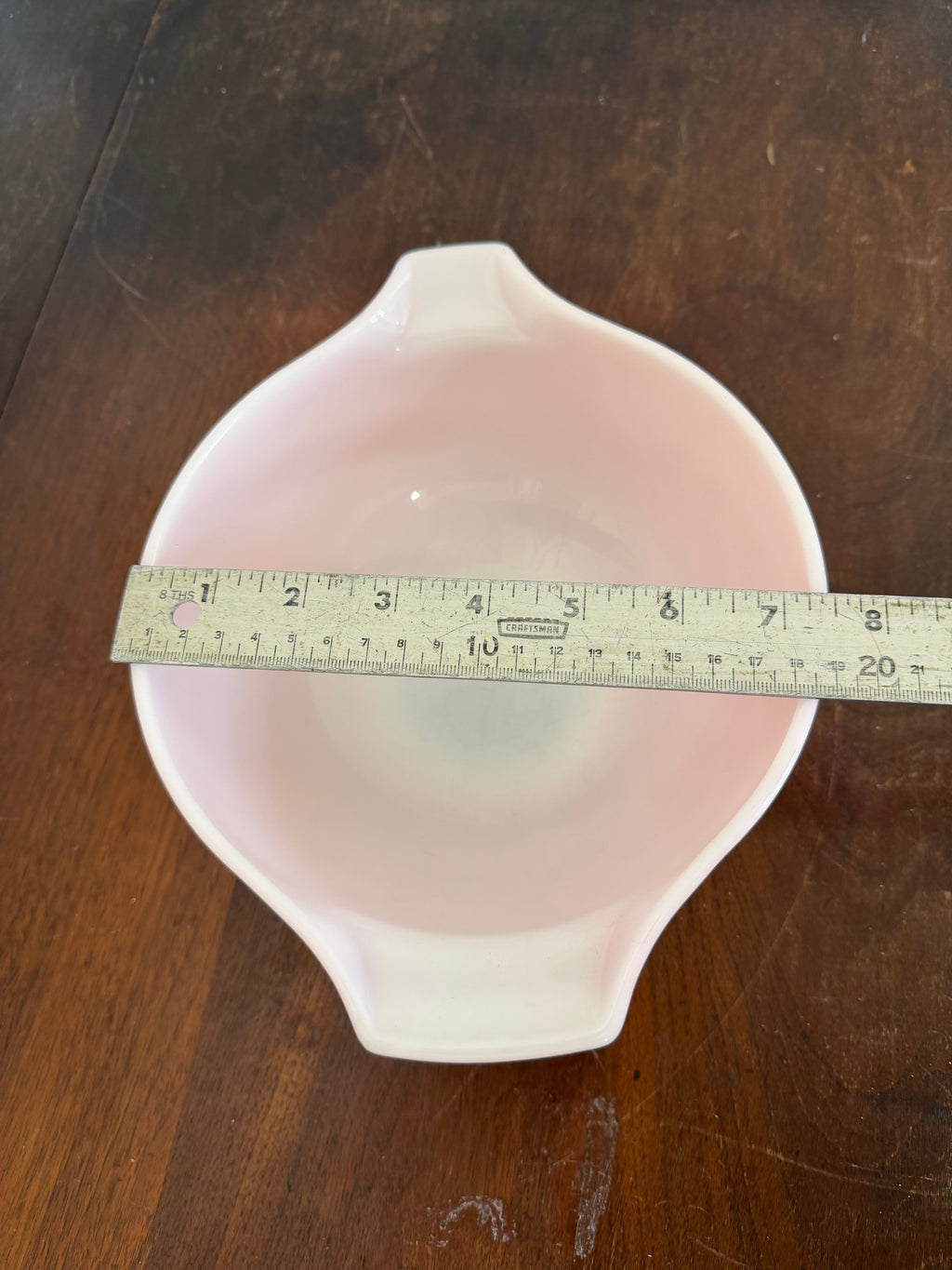vintage Pyrex Pink Gooseberry Cinderella Mixing Bowl #442 - 1 1/2 qts as is