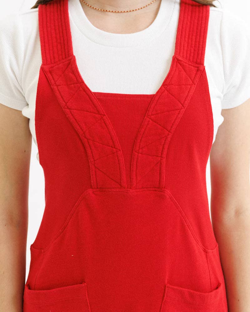 Perfect Balance Red Knee Length A-line Jumper