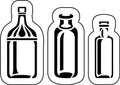 Vintage Glass Bottles | JRV Stencil Designed by Debi from Debi's Design Diary