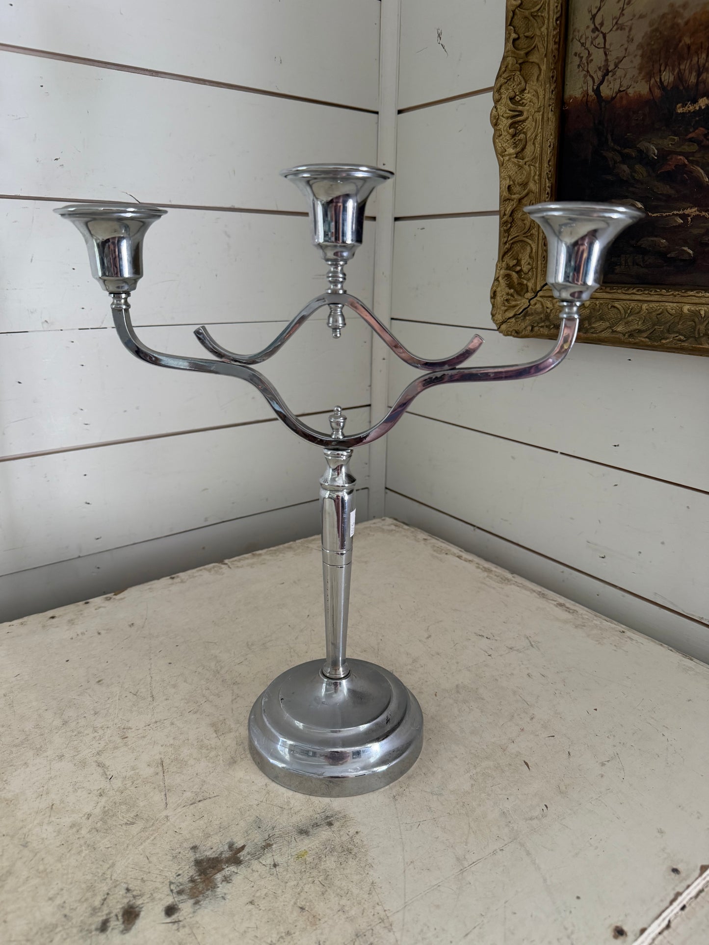 Polished Chrome vintage Farberware Brooklyn candelabra