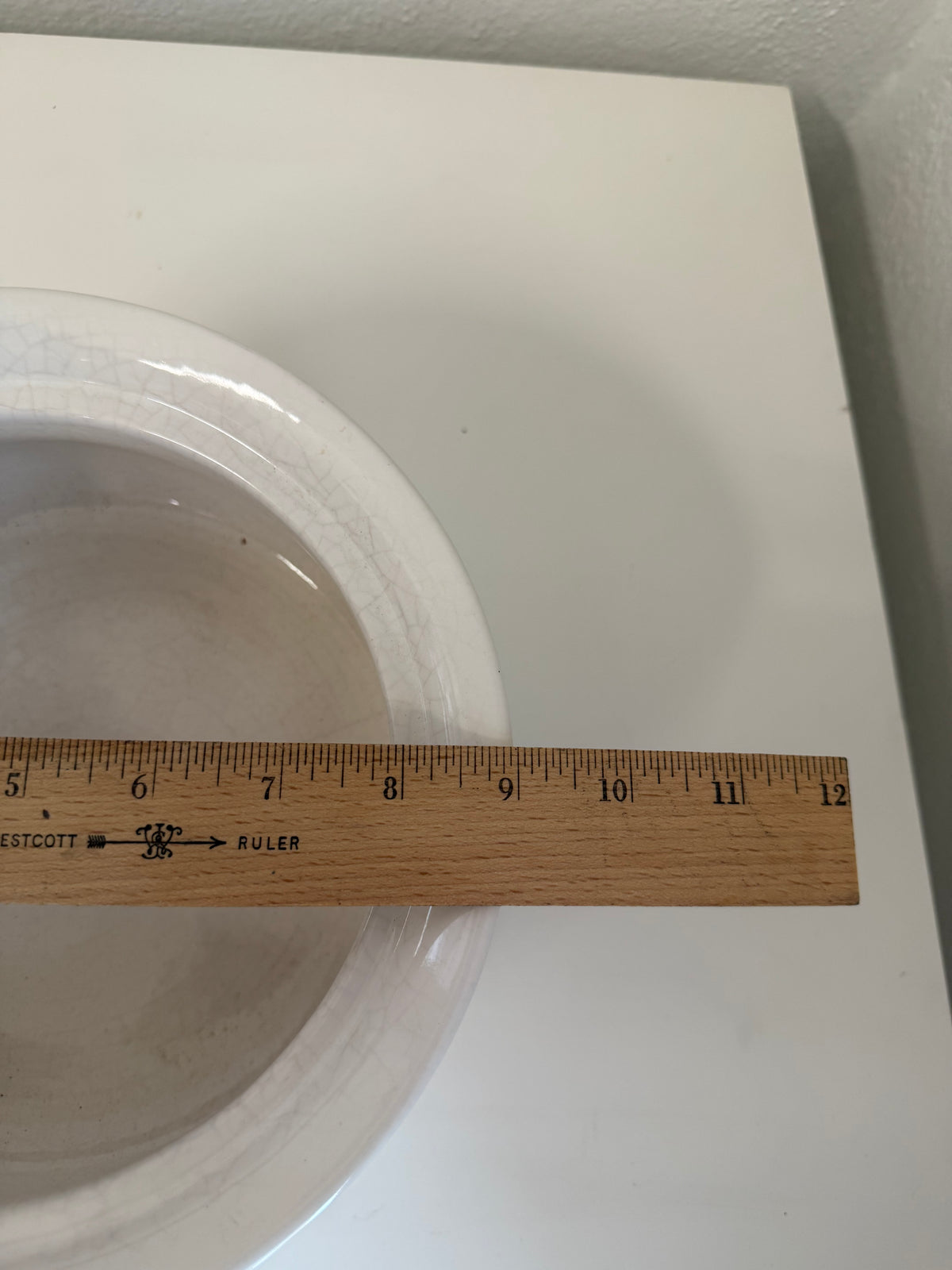 Vintage White Ceramic Chamber Pot