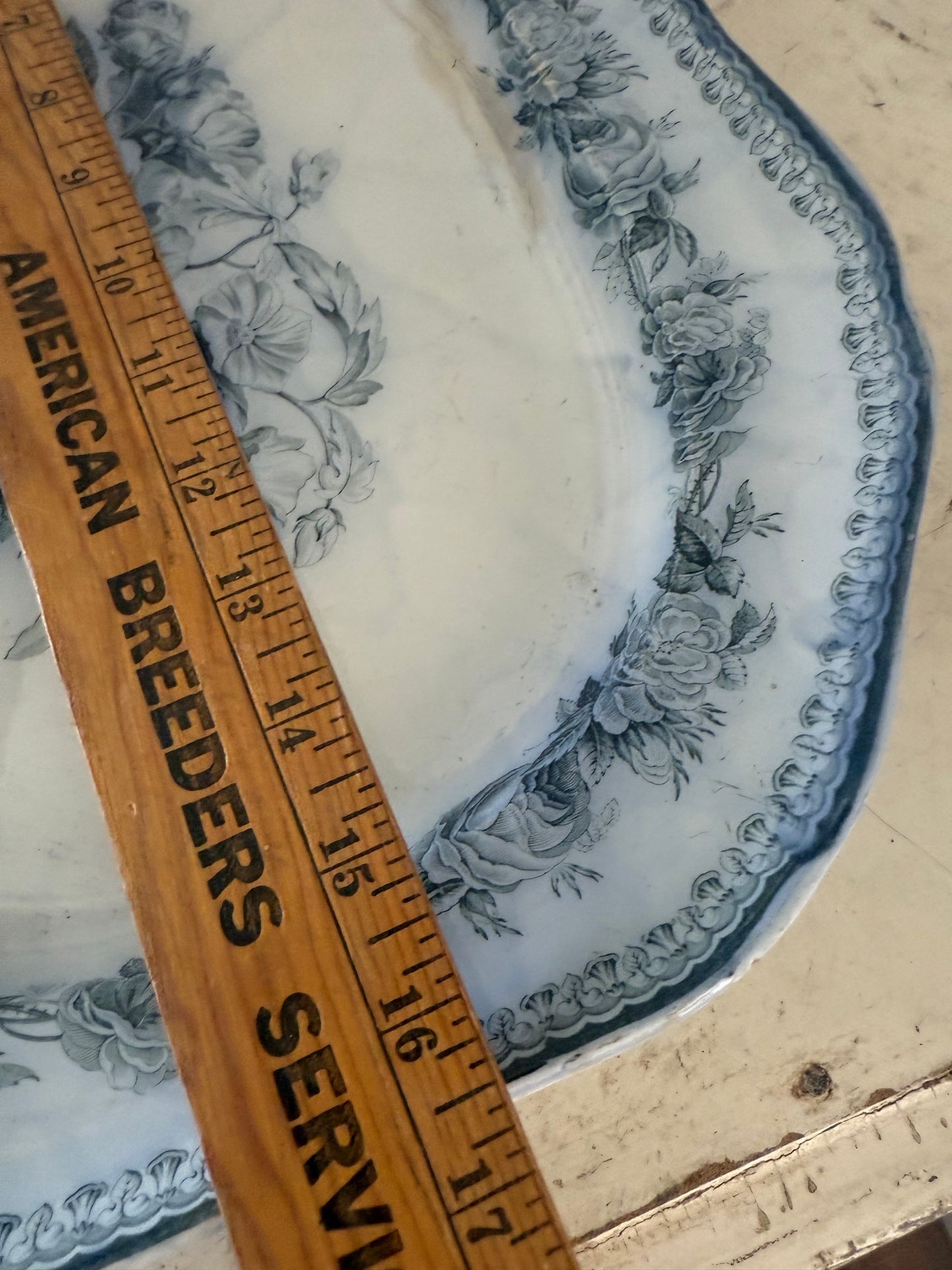 1800’s ANTIQUE Copeland Late Spode pottery Platter - Flow Blue