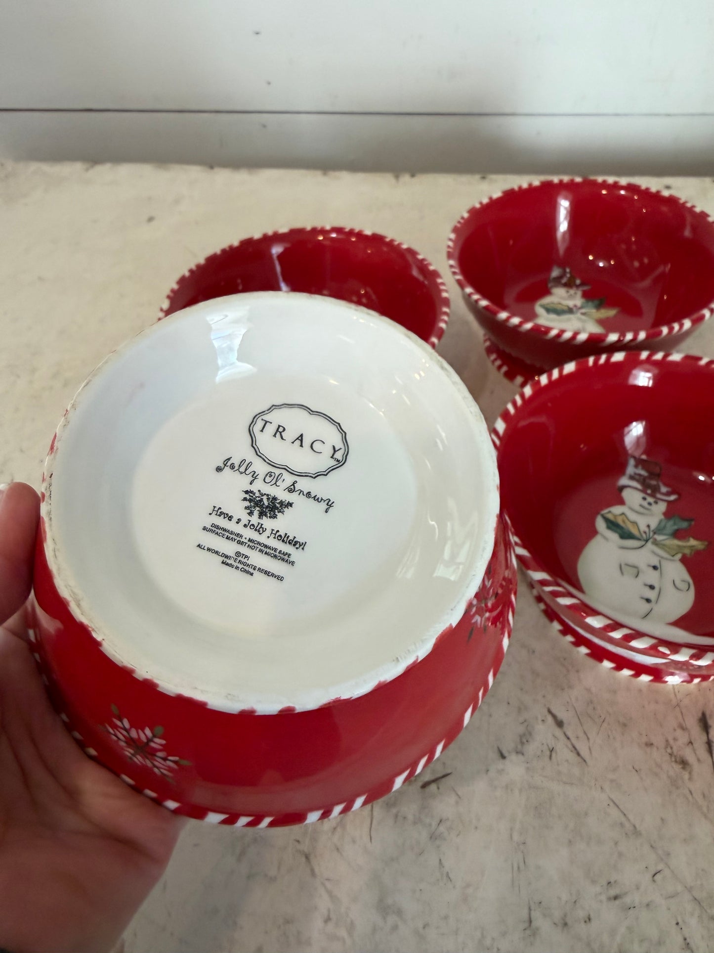Christmas Tracy Porter ~ Jolly Ol' Snowy Snowman Bowls sold individually
