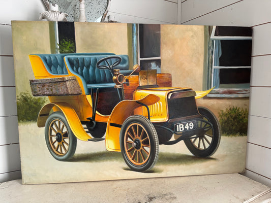 Old Car 24x36” Original Canvas Art