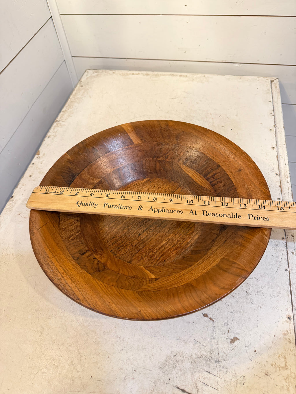 Large wood serving bowl