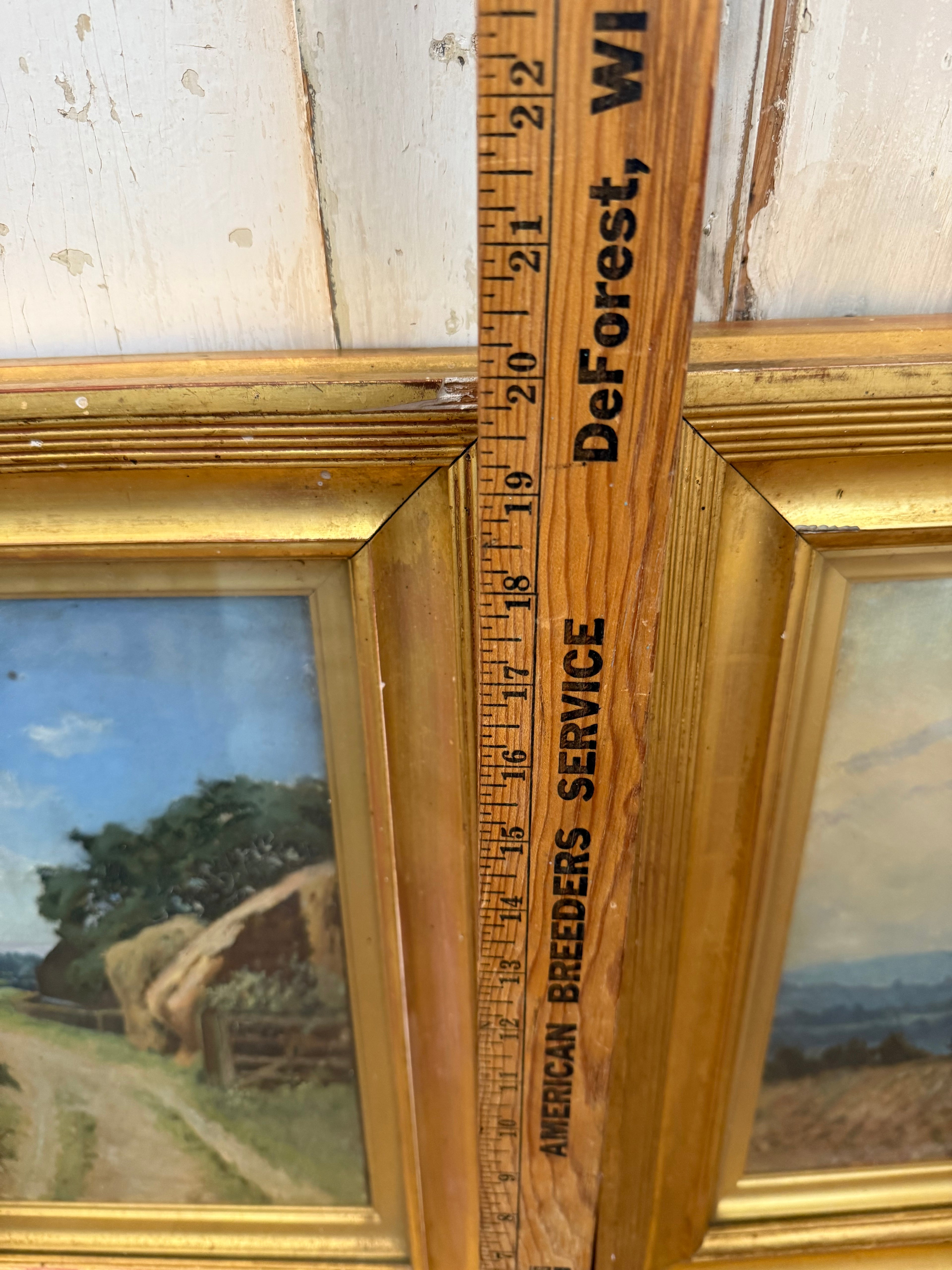 Set of Sir Arthur Lucas Original Oil Paintings in frames with glass 1905 & 1909- French Countryside