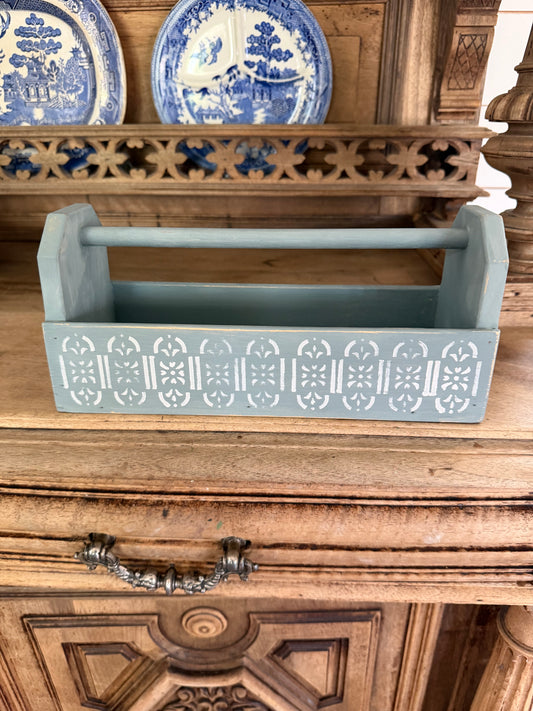 Hand Painted Small wood tote