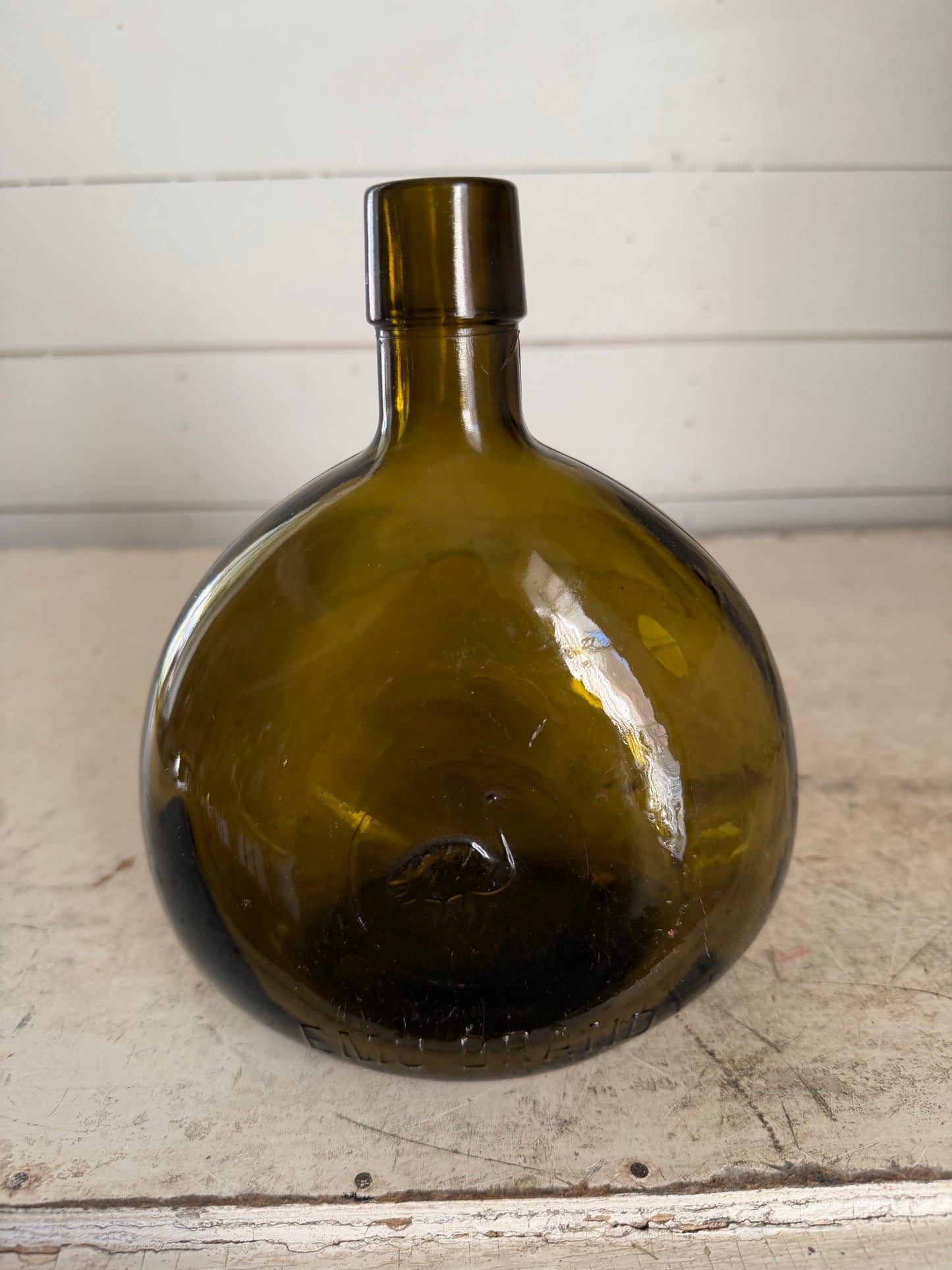 Antique Emu Brand Small Demijohn