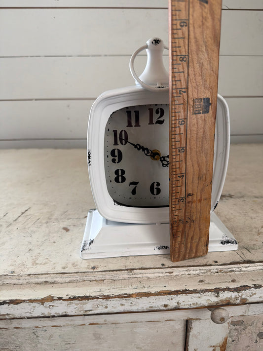White Metal Clock